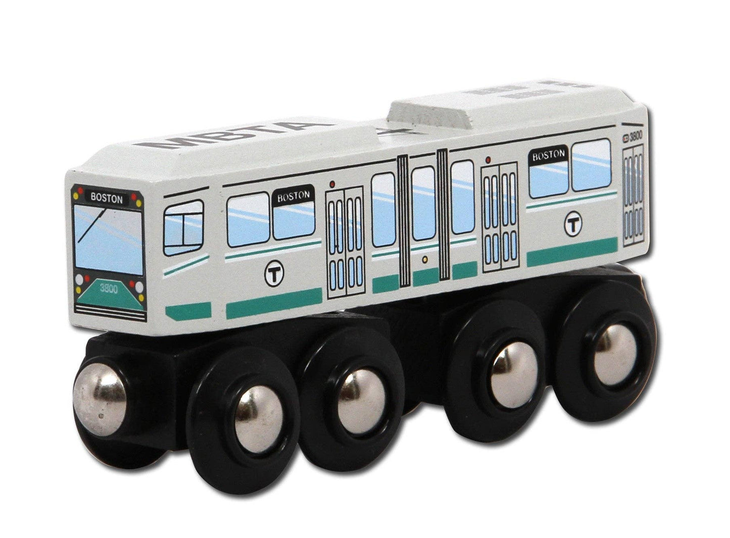 Boston MBTA Green Line Wooden Toy Train