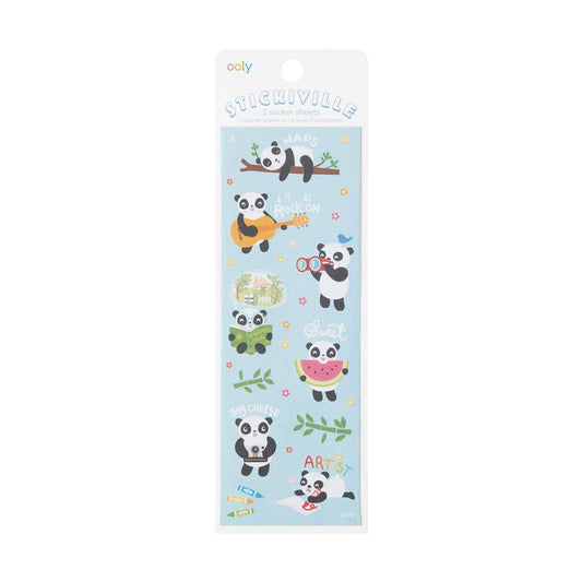 Stickiville Stickers: Playful Pandas - Skinny (2 Sheets)