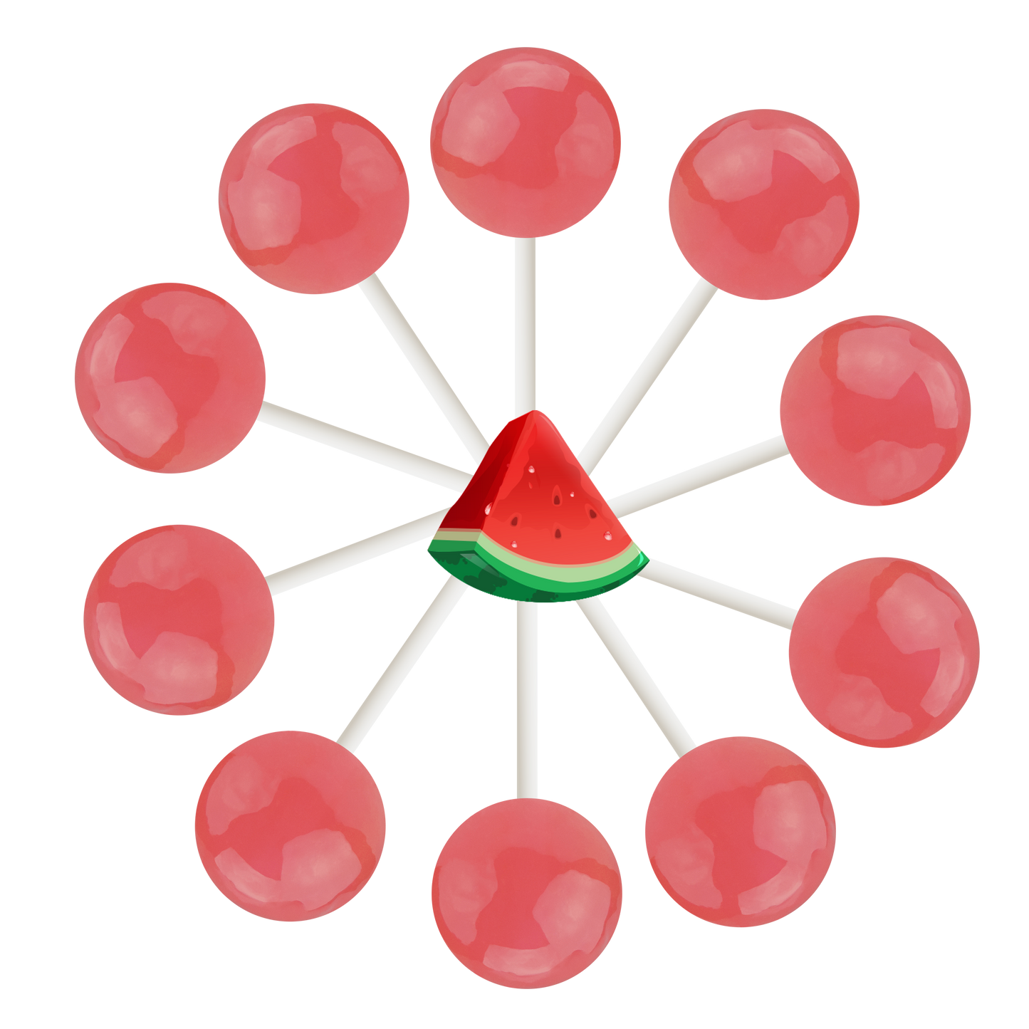 30ct. Watermelon Lollipop Bag