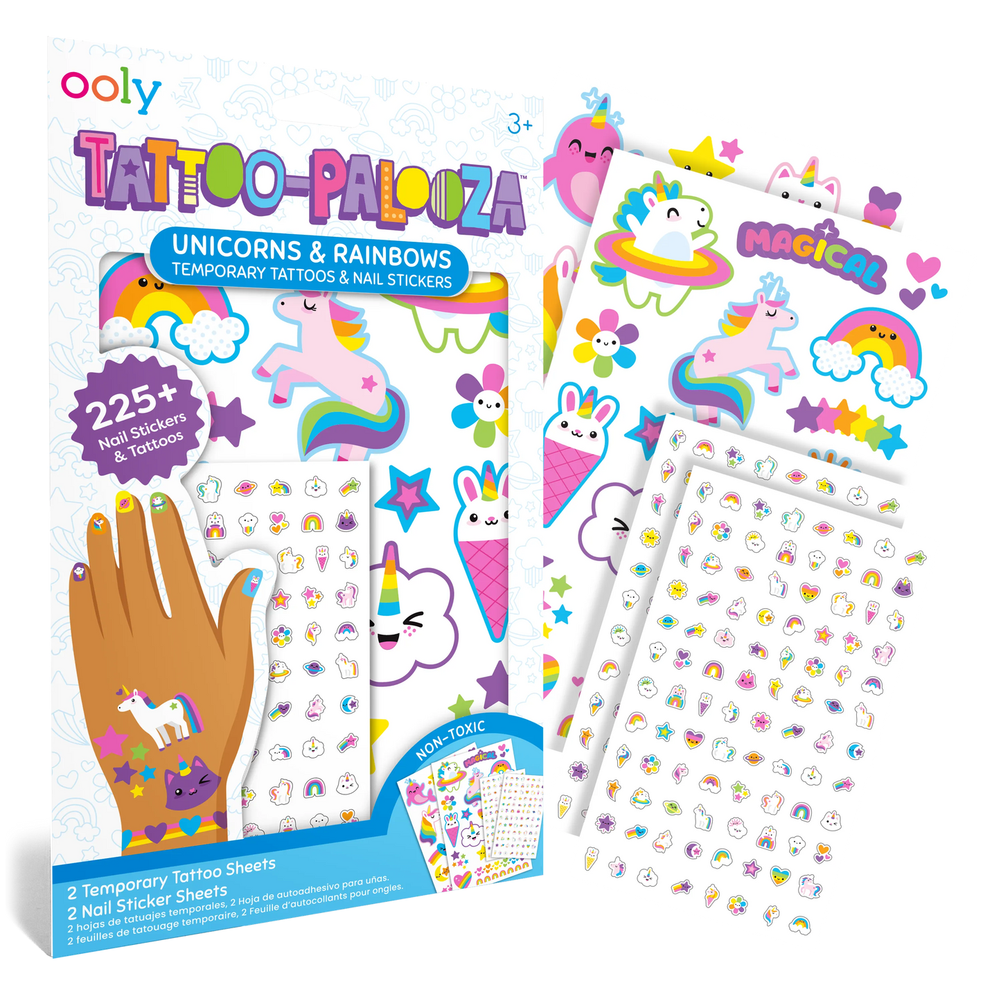 Tattoo Palooza: Temporary Tattoos & Nail Stickers - Unicorns