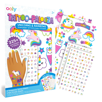 Tattoo Palooza: Temporary Tattoos & Nail Stickers - Unicorns