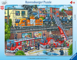 Firetruck Rescue 48pc Frame Puzzle