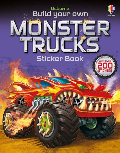 Build Your Own Monster Trucks Sticker Book : Usborne