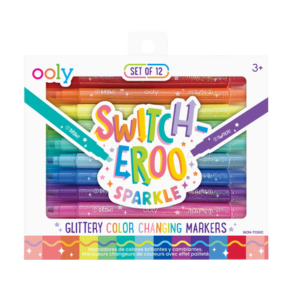 Switch-eroo! Sparkle Color Changing Markers - Set of 12