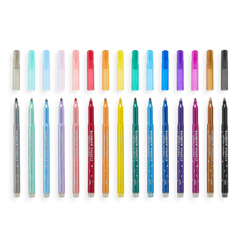 Rainbow Glitter Marker 24