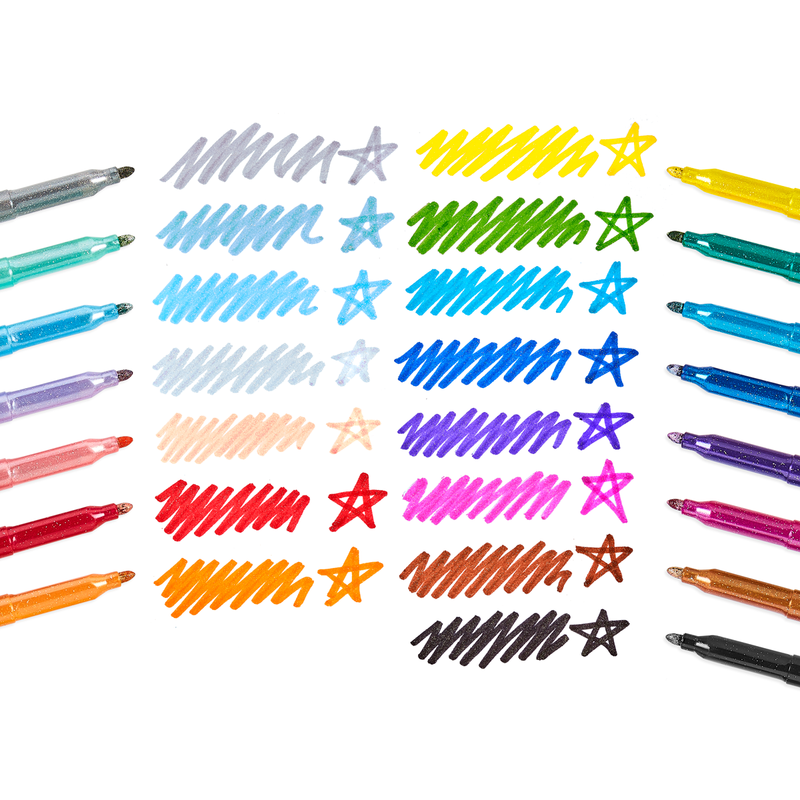 Rainbow Glitter Marker 24