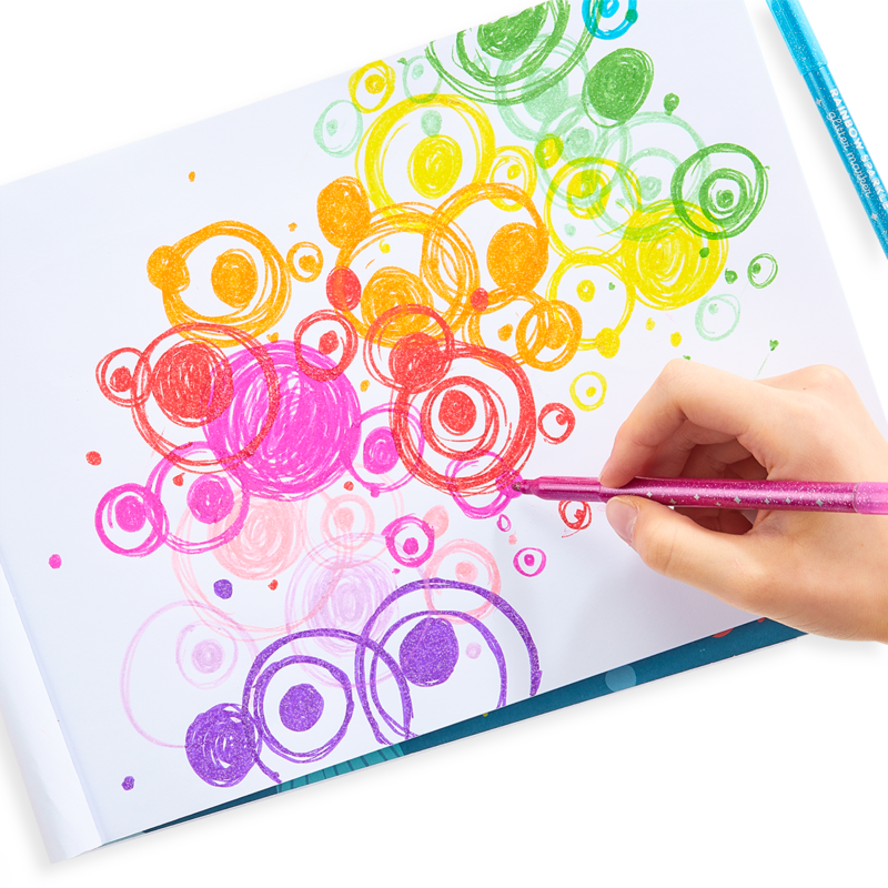 Rainbow Glitter Marker 24