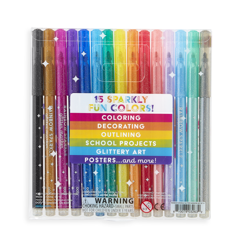 Rainbow Glitter Marker 24