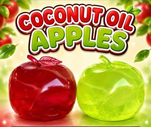 Green and Red Apples-  Coconut oil