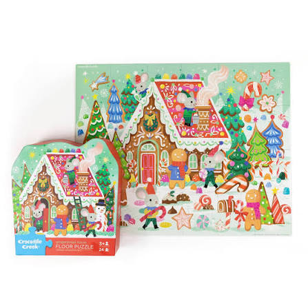 24-Piece Shaped Box Puzzle - Gingerbread House