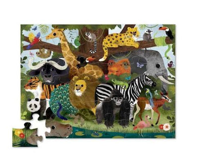 36 Pc Shaped Puzzle Jungle Friends