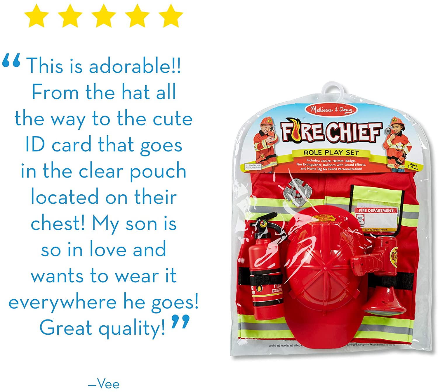 Fire Chief Costume Set