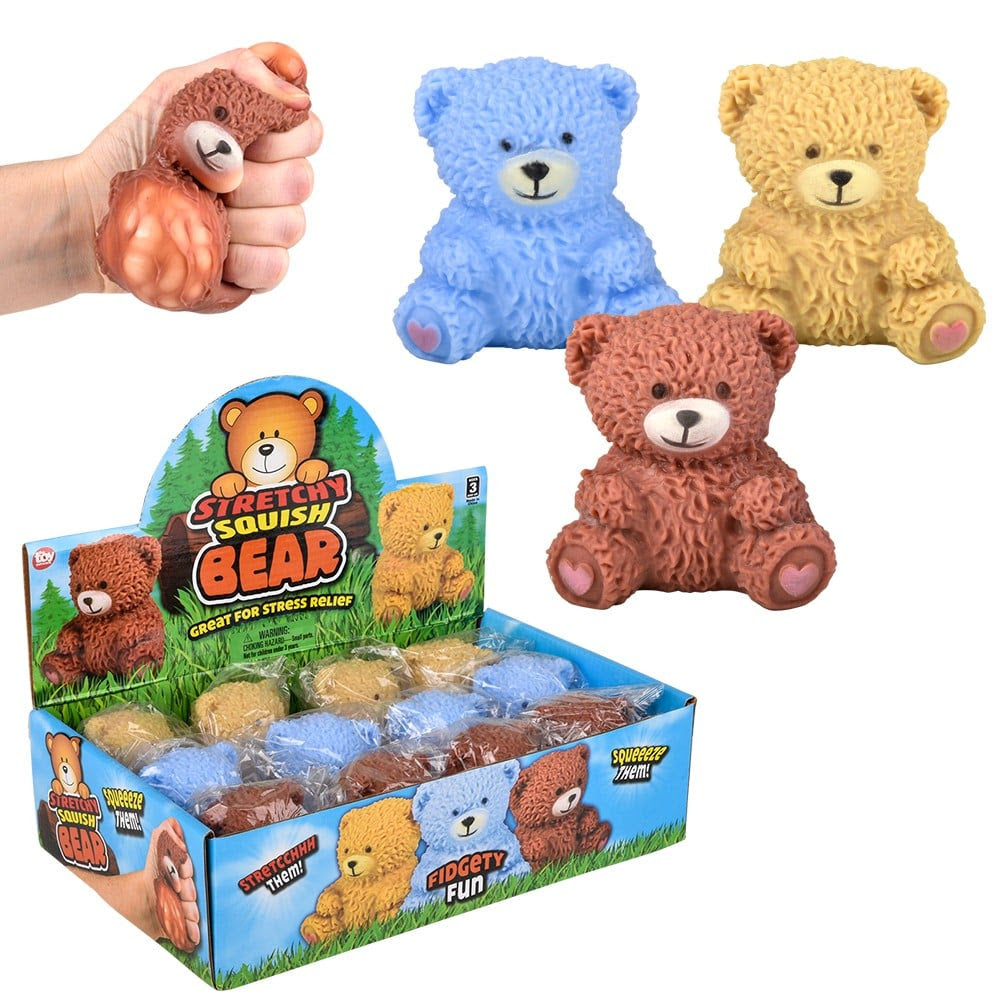 2.75 Squish and Stretch Squeezy Teddy Bear